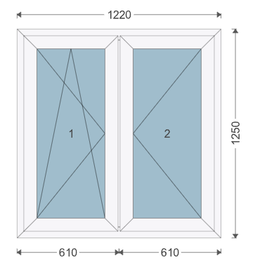 Iglo 5 Classic 1220x1250 mm