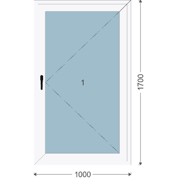 Iglo 5 Classic Balkontür 1000x1700 mm