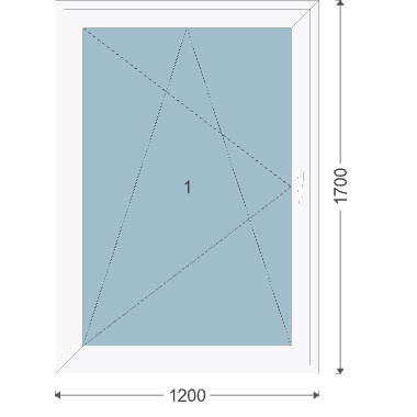 Iglo Edge Balkontür 1200x1700 mm