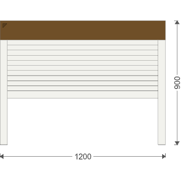RA - Vorsatzrollladen Rund 1200x900 mm