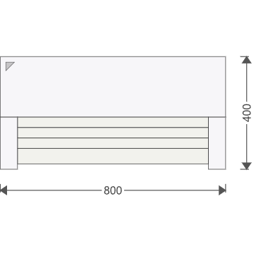 RN - Aufsatzrollladen Kunststoff 800x400 mm