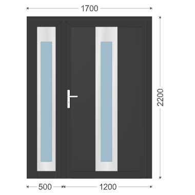 IGLO 5 Haustür 1700x2200 mm