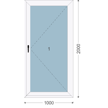 Iglo 5 Classic Balkontür 1000x2000 mm