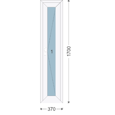 Iglo 5 Classic Balkontür 370x1700 mm
