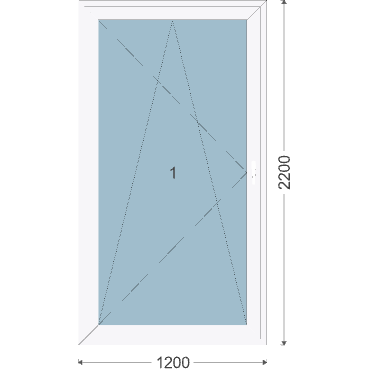 Iglo Edge Balkontür 1200x2200 mm