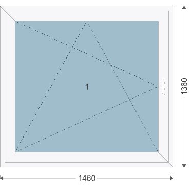 Iglo Edge 1460x1360 mm