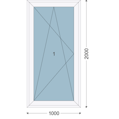 Iglo Energy Balkontür 1000x2000 mm