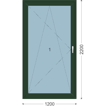 Iglo Energy Classic Balkontür 1200x2200 mm
