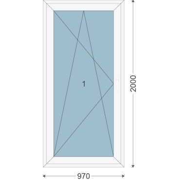 Iglo Energy Classic Balkontür 970x2000 mm